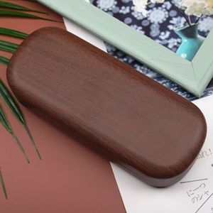 Toptan özelleştirilmiş kişiselleştirilmiş düz renk klas sert ahşap durumlarda gözlük taşınabilir miyopi gözlük büyük saklama kutusu - Product Image 5