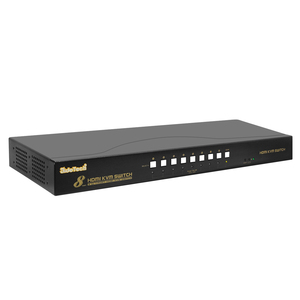 JideTech USB <strong>KVM</strong> <strong>Switch</strong> <strong>8</strong> Port up to 4K@30Hz Resolution with USB 2.0 Hub Hotkey Mouse Switching for Linux, Windows, Mac, Unix