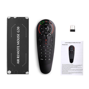 G30 Fernbedienung 2.4G Wireless Voice Air Mouse 33 Tasten IR-Lernen Gyro Sensing Smart Fernbedienung für Game Android TV-Box