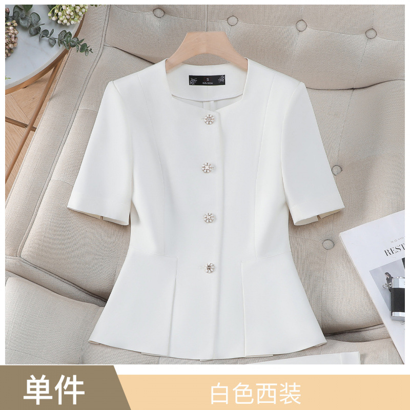 White single-piece suit