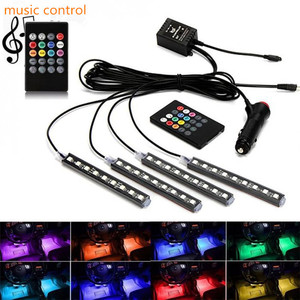 USB Più Modalità di Led RGB Luce di Striscia A Distanza di Controllo Auto Decorative Interni Auto Atmosfera Lampada - Product Image 4