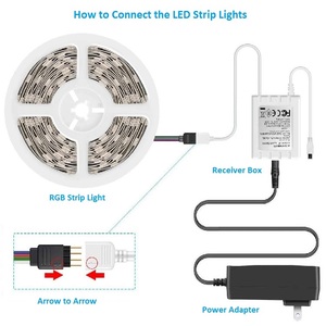 Dc12v 5 מטר smd 5050 צבעוני הוביל רצועת אפליקציה צבעונית 24 מפתח מרחוק צבע שינוי אור פס חכם עם נהג הוביל