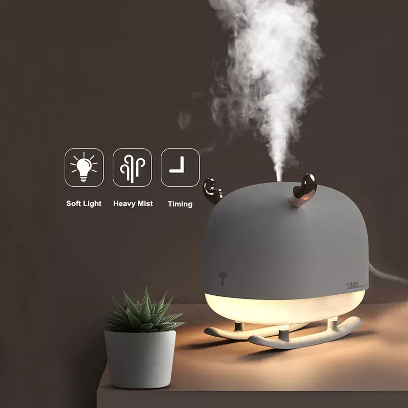 260ML slitta cervo umidificatore ad ultrasuoni Aroma diffusore di olio essenziale per la casa auto USB Fogger Mist Maker con lampada da notte a LED