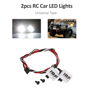 ชุดไฟ LED สำหรับรถยนต์ RC 2ชิ้นพร้อมโป๊ะไฟสีขาวไฟตกแต่ง5.5-11V RC อุปกรณ์เสริมทั่วไปสำหรับ RC - Product Image 2