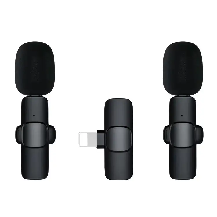 Best Verkopende Draagbare Lavaliere Draadloze Microfoon Voor Live Stream Lage Latentie Clip Op Mini Microfoon Professional