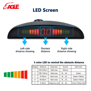 Radar de marcha atrás para coche, Parktronic automático para coche, LCD, Sensor de aparcamiento para coches, Detector de zumbador, sistema de Sensor de aparcamiento, 12V DC Eagle - Product Image 6