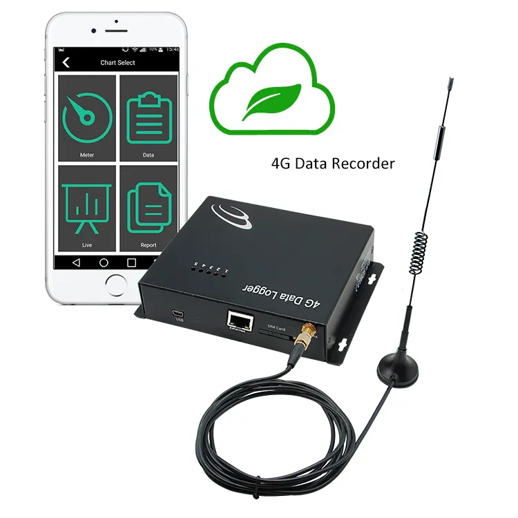 Indoor/Outdoor real time Temperature Humidity 4G Ethernet wireless pulse smart dc solar gprs modem Industrial data logger