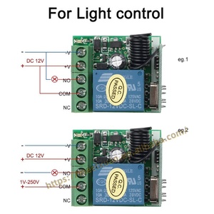 <strong>DC12V</strong> 10A Relay 1 CH Wireless RF <strong>Remote</strong> Control Switch Transmitter with Receiver Module 433MHZ LED <strong>Remote</strong> Control - Product Image 4