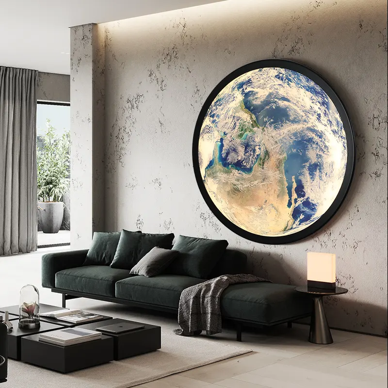 2022 New Living Room Schlafzimmer Korridor Modern Creative Moon Earth Runde dekorative Licht LED Wand leuchte