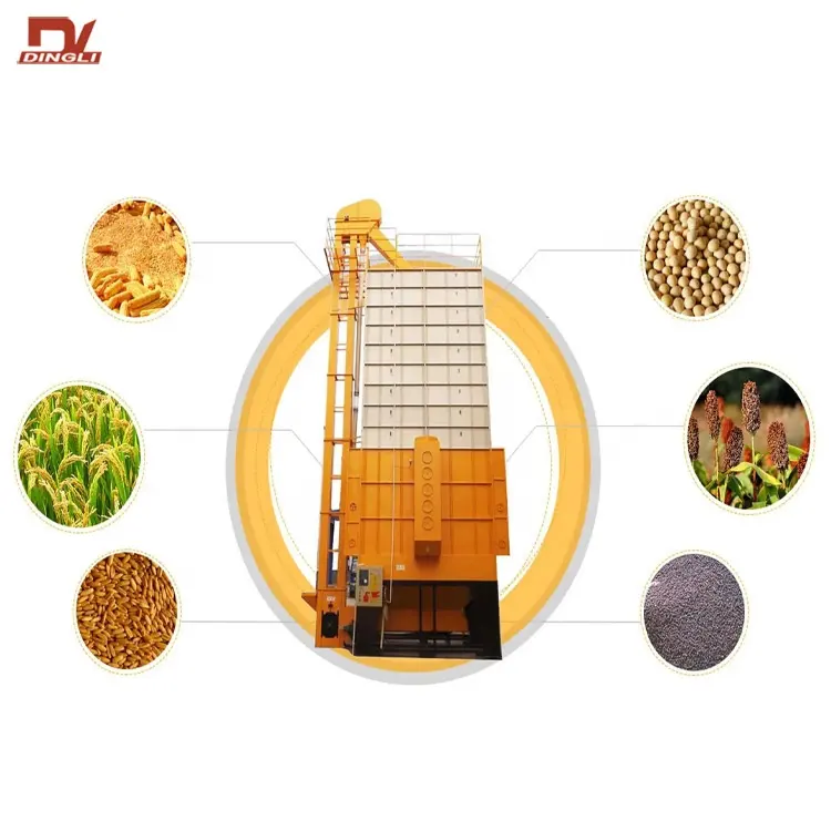 Pirinç freze hattı için 5h-15 tahıl çeltik buğday tohumu mısır pirinç mısır kurutma makinesi