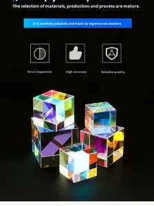 Haoxuan sáu màu kết hợp lăng kính góc phải tùy chỉnh tách quang phổ siêu mịn đánh bóng kính nhiều màu - Product Image 6