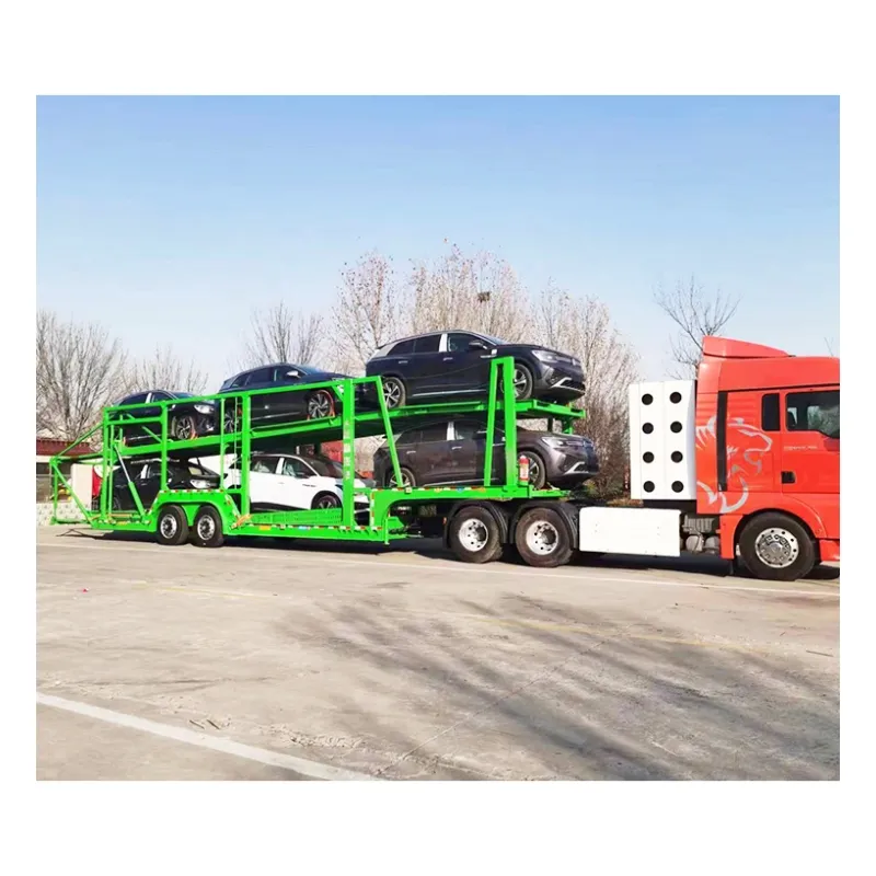 Nhiệm vụ nặng nề đôi boong Giao thông vận tải SUV khung xương 2 3 trục xe xe Hauler tàu sân bay Trailer bán