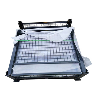 Caja de Metal Duradera Apilable Hierro Acero Malla de Alambre Soldada Jaula de Almacenamiento Palé Apilable Acero Doblado para Uso en Almacén - Product Image 3
