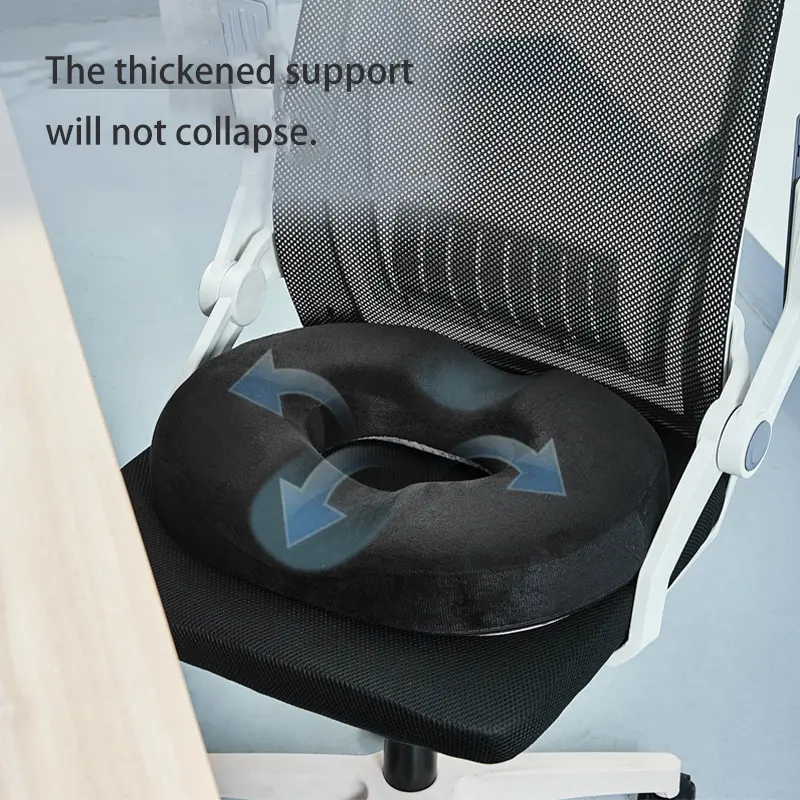 Cojín de asiento de alivio de presión Hesen para silla de oficina, cojín de asiento ortopédico de relleno de espuma viscoelástica