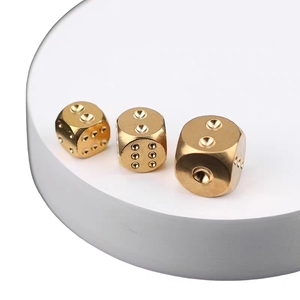Brass kim loại rắn Xúc xắc tay đánh bóng thanh Nguồn cung cấp Món quà sáng tạo Mạt chược sàng hoạt động xúc xắc - Product Image 2