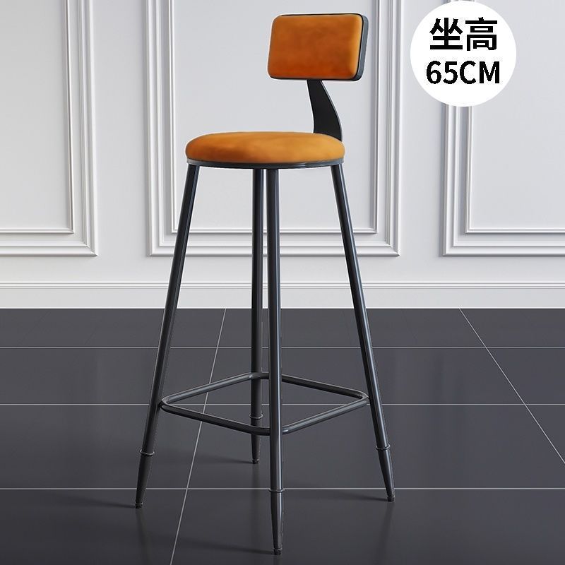 Second generation, black chair with orange velvet, 65cm