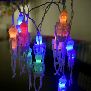 20LED Halloween Lichterketten Batterie betrieben mit Remote Timer Kunststoff Scary Skeleton für Party Requisiten Dekorationen - Product Image 3