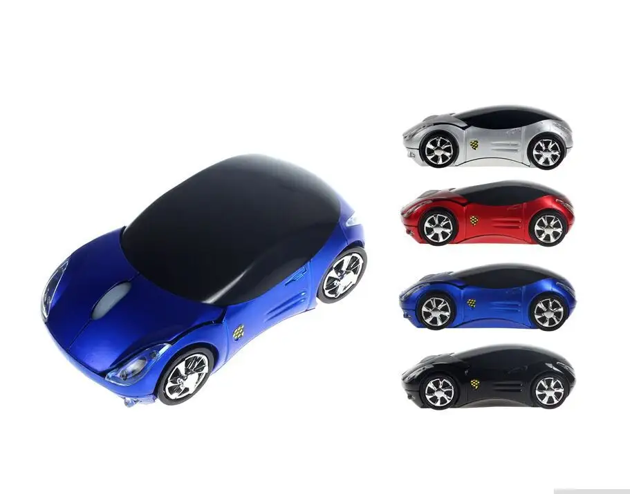 Alta qualità 2.4ghz classico auto sportiva forma mouse ottico senza fili 1200DPI mouse senza fili dell'automobile