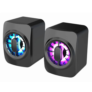 USB 2,0 con cable RGB Altavoz de computadora Sistema de sonido de teatro Gaming Luz LED Altavoz de escritorio Mini altavoces - Product Image 1