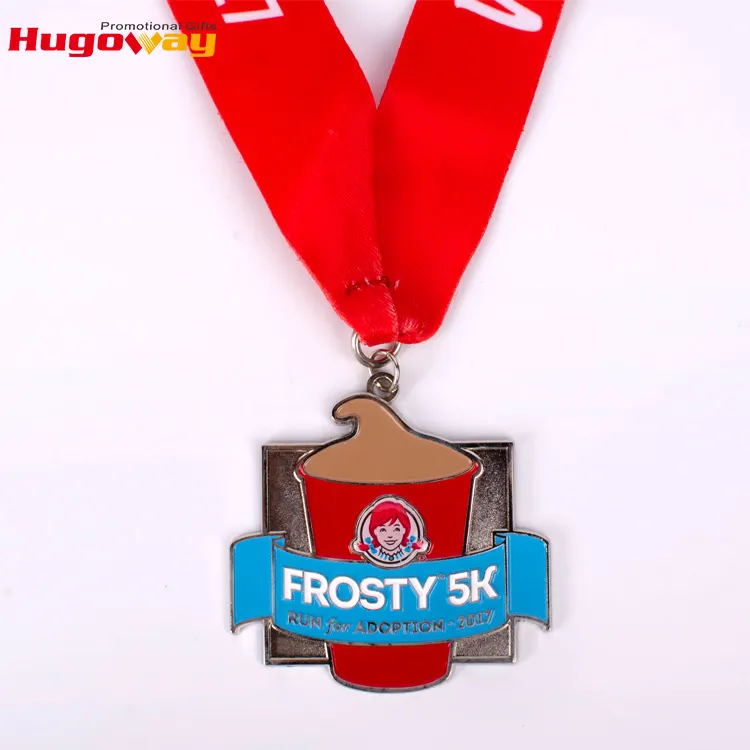 Oem fabricação personalizada do award do esporte medalhão caminhada maratona concurso lembrança medalha de metal