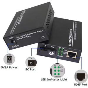 Tek modlu 10/100Base-TX-100Base-FX Fiber optik alıcı-verici 25KM Ethernet ortam dönüştürücü RJ45/SC POE ağı ile FTTH için - Product Image 2
