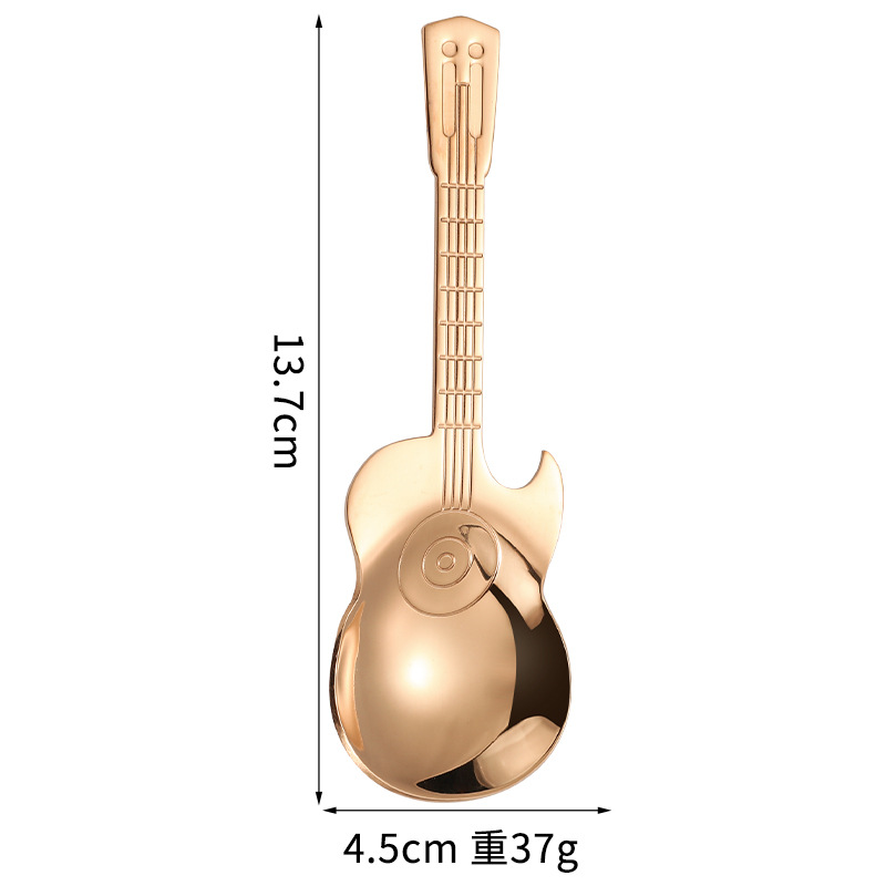 Grande cuillère de guitare-or rose