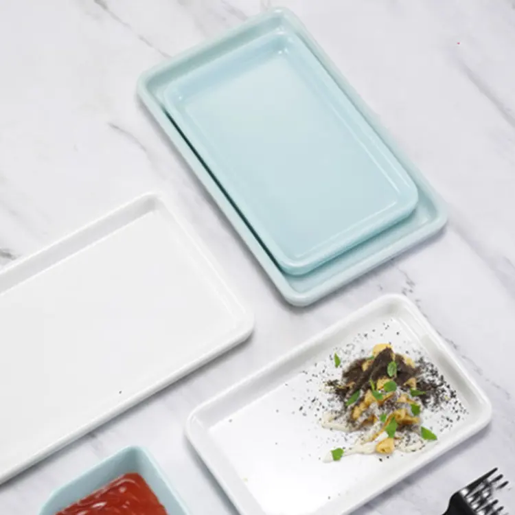 Prato de melamina, logotipo personalizado branco, jantar aceitável, placas de melamina, prato nórdico, utensílios de plástico
