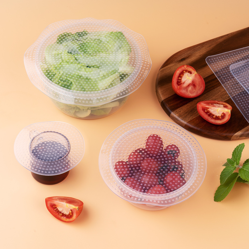 3-piece set of round dot plastic wrap