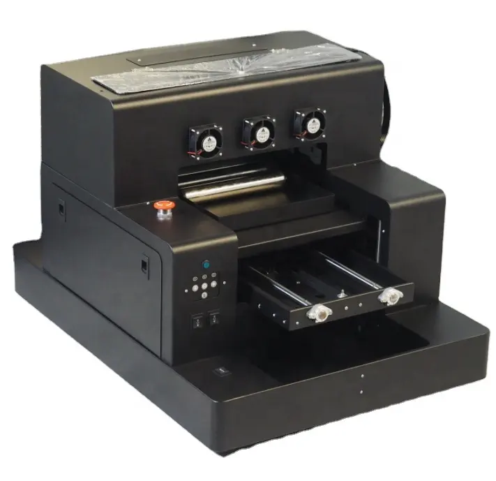 ได้รับการรับรองคุณภาพ A4 UV เครื่องพิมพ์มินิดิจิตอลไม้แก้วพีวีซีอะคริลิกรณีโทรศัพท์ Flatbed เครื่องพิมพ์ UV