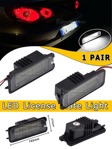 Vw Passat B6 CC Eos Golf için 4 5 6 7 MK7 Polo Superb koltuk Leon Canbus Canbus ile 2 adet LED plaka numarası aydınlatma ışıkları meclisi - Product Image 4