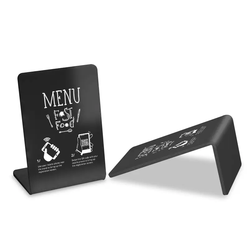 Kartu NFC 213/215/216 kustom dengan kode QR tampilan dudukan Restoran kartu ulasan Google NFC berdiri