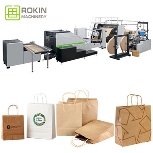 ROKIN BRAND What is Fully <strong>Automatic</strong> Roll Fed Twisted <strong>Handle</strong> Paper Bag <strong>Making</strong> <strong>Machine</strong> - Product Image 5