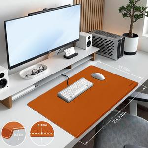 Bàn hiện đại mat với Lip & gia cố khâu cạnh chống trượt không thấm nước PU da Ergonomic bàn phím chuột <span class=keywords><strong>Pad</strong></span> - Product Image 5