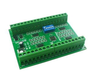 N4DVA16 0-5V 0-10V电压采集模块16CH差分模拟输入模块RS485 Modbus RTU，用于PLC HMI电池组