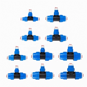 3 yollu 20/25/32/40/50mm HDPE azaltma konektörü polietilen boru hızlı bağlantı Tee tarımsal sulama - Product Image 2