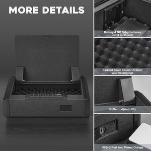 Sinh trắc học súng an toàn cho khẩu súng ngắn 0.1S vân tay truy cập nhanh khẩu súng ngắn an toàn với các phím và bàn phím khẩu súng báo động hộp khóa cho - Product Image 2