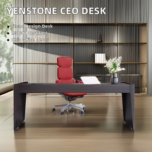 YENSTONE豪华实心办公配件现代可转换l形办公桌CEO桌电脑桌办公用 - Product Image 2