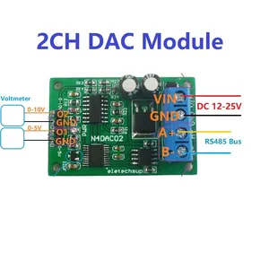 DC 12V 2CH DAC <strong>Module</strong> 0-5V 0-10V PWM to Voltage <strong>Analog</strong> Converter RS485 Modbus RTU Board - Product Image 5