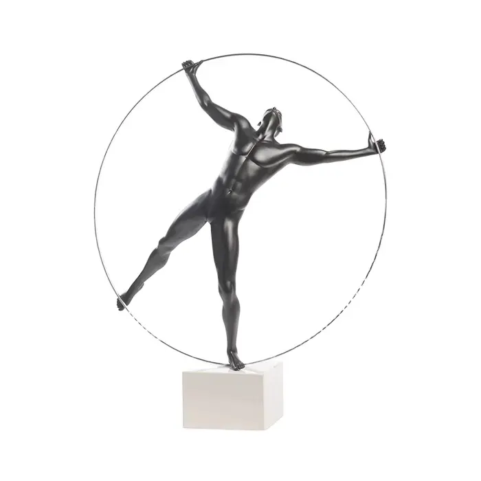 Moderne Kunst Nude Ring Man Statue Männliche Figur Home Desk Ornamente Benutzer definierte Farbe