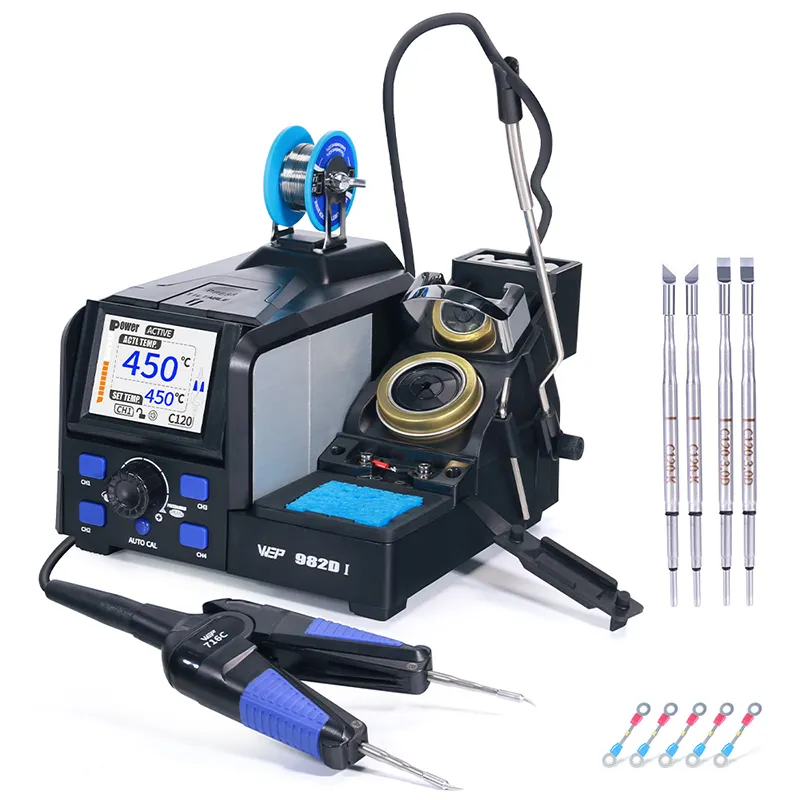 Wep 982d-i Verstelbare Precisie Mini Hete Pincet Desoldering Nawerk Solderen Micro Pincet Station