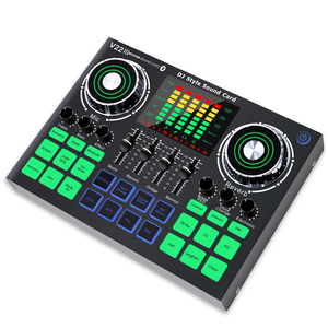 Mezclador usb profesional de tarjetas de sonido de transmisión en vivo de audio de estudio para computadora/teléfono