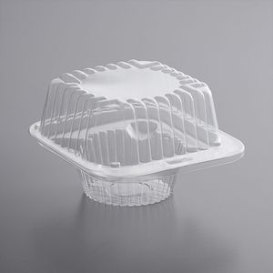 Paket siparişleri için güvenli kilit 3 bölmeli şeffaf PET plastik çörek kabı ile istiflenebilir tasarım - Product Image 5
