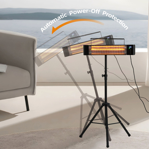 Riscaldatore elettrico a treppiede in piedi per Patio a infrarossi con riscaldamento automatico digitale da campeggio all'aperto antipolvere impermeabile con Display a LED - Product Image 4
