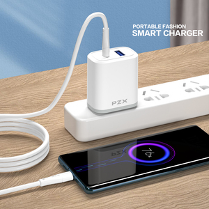 PZX P08 New Arrival Double Port Usb <strong>c</strong> Type <strong>c</strong> Plug 2.4A Us Quick Fast Usb Wall Charger <strong>Adapter</strong> for Cellphone Charger - Product Image 4