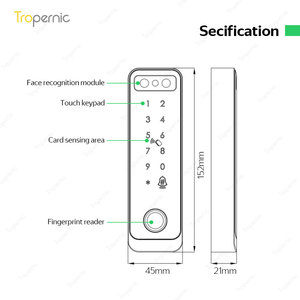 Productos de sistemas de control de acceso Tropernic Tuya TTlock biométrico de huellas dactilares inalámbrico Rfid sistema de acceso de control de puerta frontal - Product Image 6