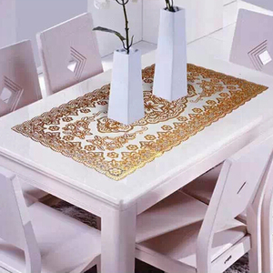 PVC金色和银色涂层桌垫餐桌垫子 - Product Image 1