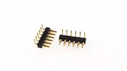 Pogo Pin <strong>Header</strong> 6 Pin 2.54 Mm Pitch Height 8.8 Mm Spring-loaded Connectors Through Holes Right Angle Edge Mount Power Charge - Product Image 4