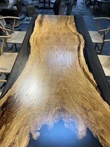 Tự Nhiên Saman Gỗ Rắn Với Trong Suốt Nhựa Epoxy Bảng Top Với Ghế Ăn Từ Việt Nam Với Nhà Máy Giá Rất Rẻ - Product Image 4