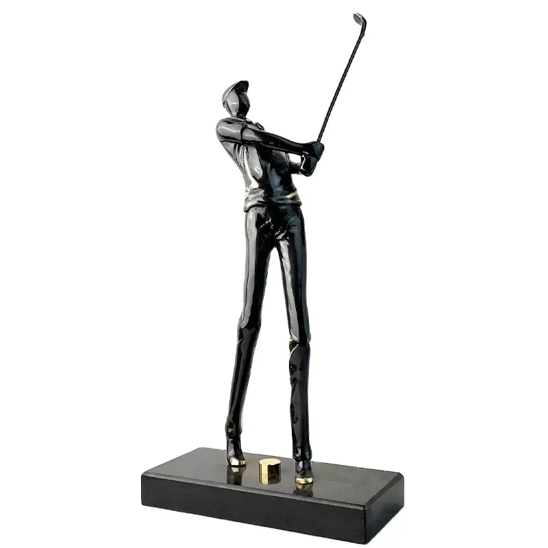 Ornamento Vintage elegante della scultura dell'uomo di Golf decorazione per la casa di arte interna per la decorazione del Desktop nuovo regalo di stile di artigianato