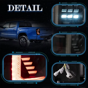2016-2021 Toyota Toyota TRD Off Road için LED füme stop lambaları, SR5 SR TRD Pro TRD spor sınırlı DRL sıralı kırmızı dönüş sinyalleri